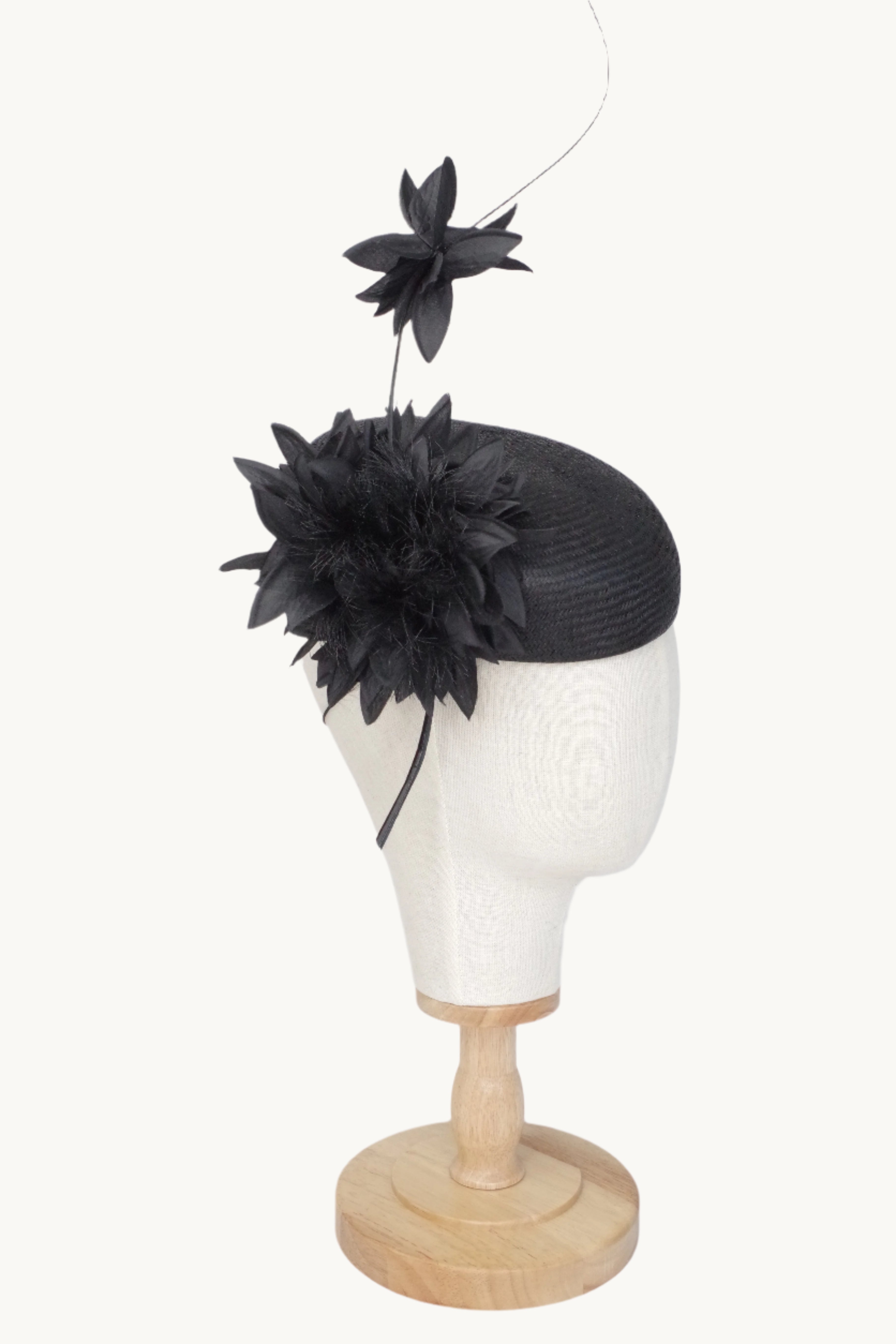 Black cocktail hat