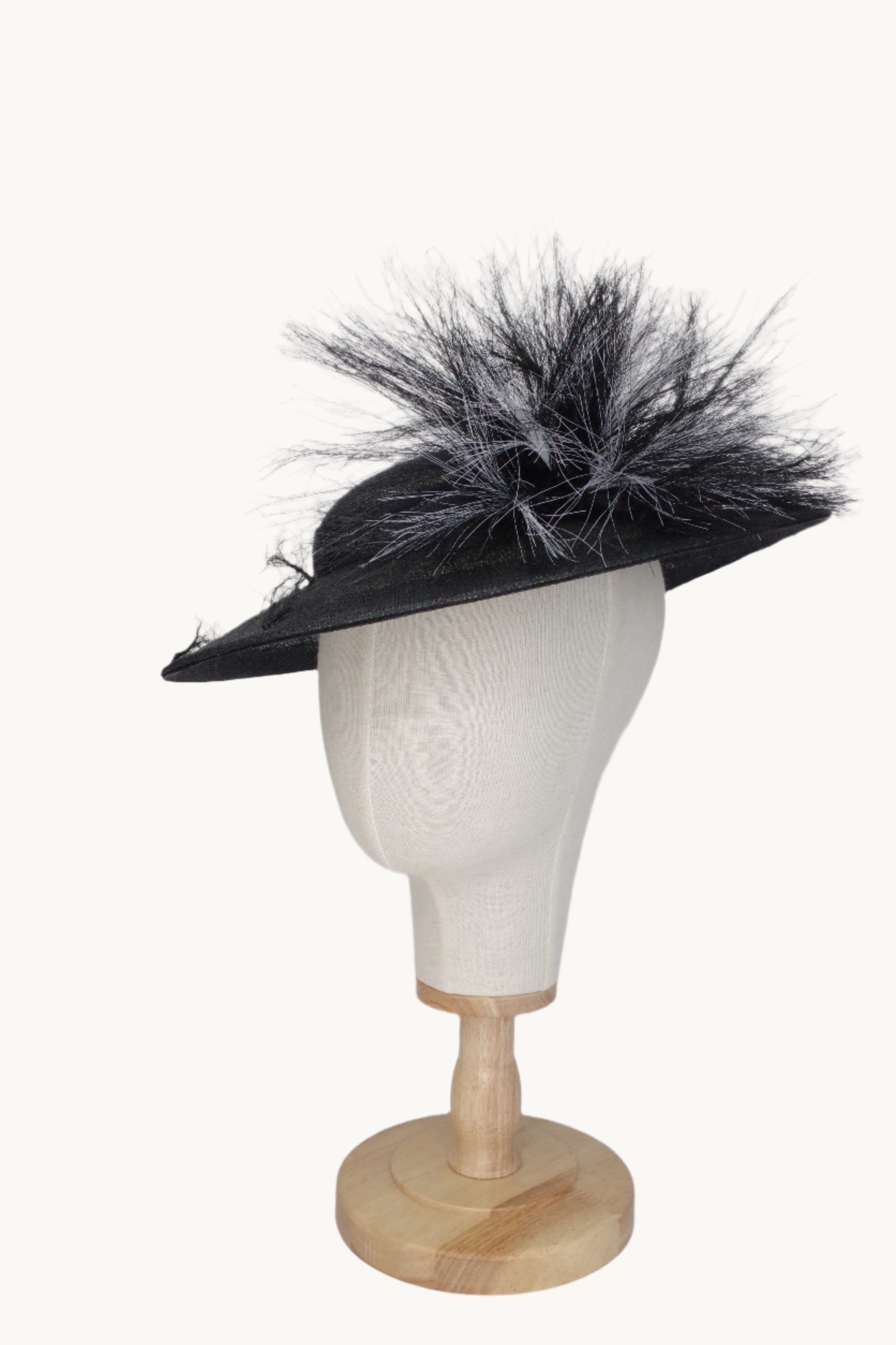 Elegant Black Sinamay Hat