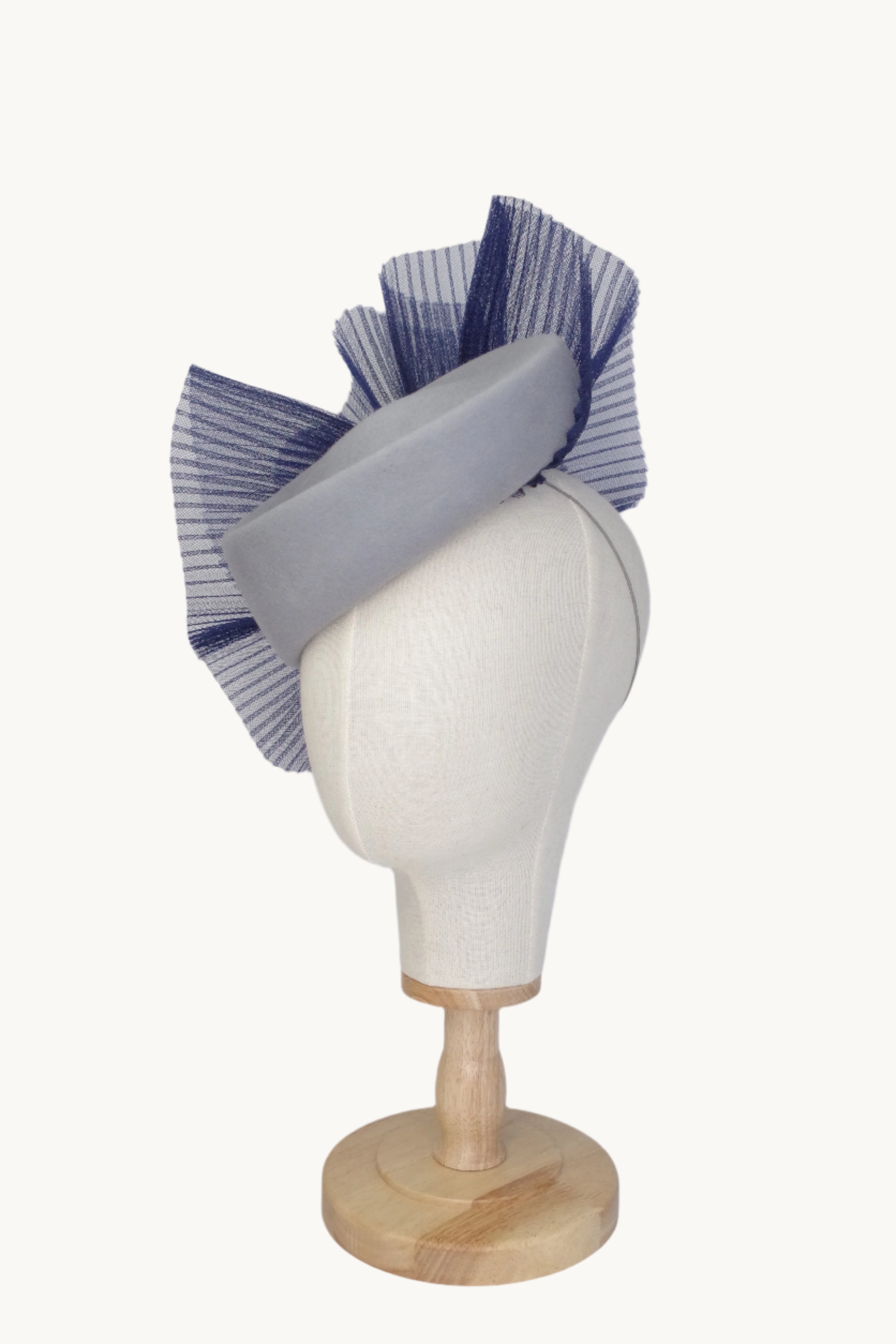 Grey Fur Felt Fascinator
