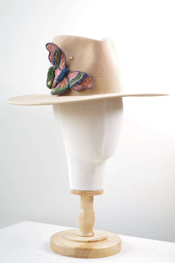 Fedora with a striking brooch