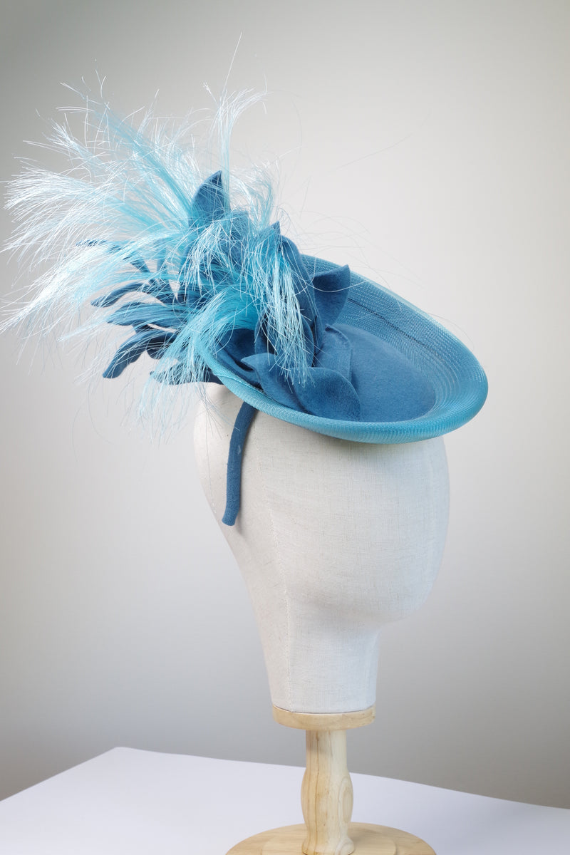 Handmade Teal Fascinator