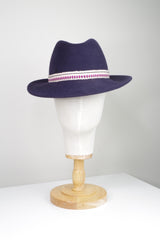 Classic Dark Blue Trilby – Timeless Elegance with Artisanal Touch