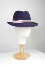 Classic Dark Blue Trilby – Timeless Elegance with Artisanal Touch