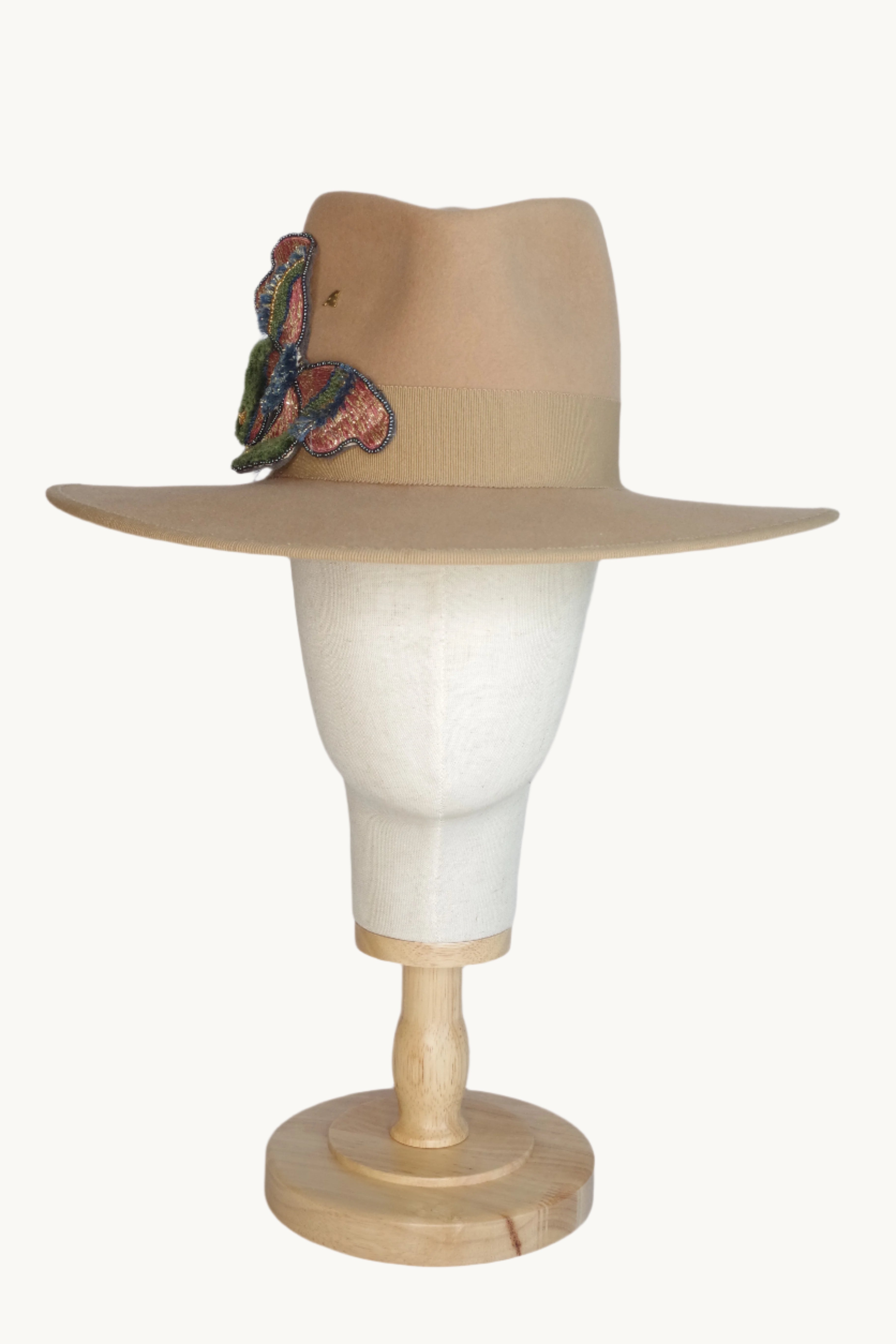 Fedora with a striking brooch