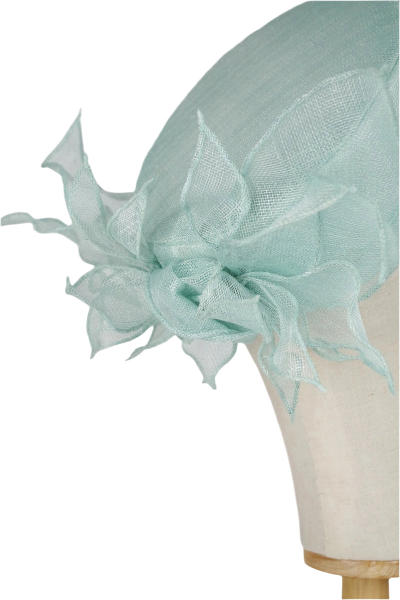 Mint sinamay pillbox