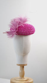 Crocheted fascinator hat