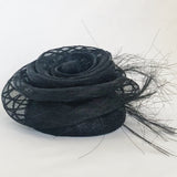 Luxury handmade milliner hat black