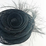 Designer black fashion hat